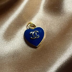 Chanel Vintage Navy Heart Charm
